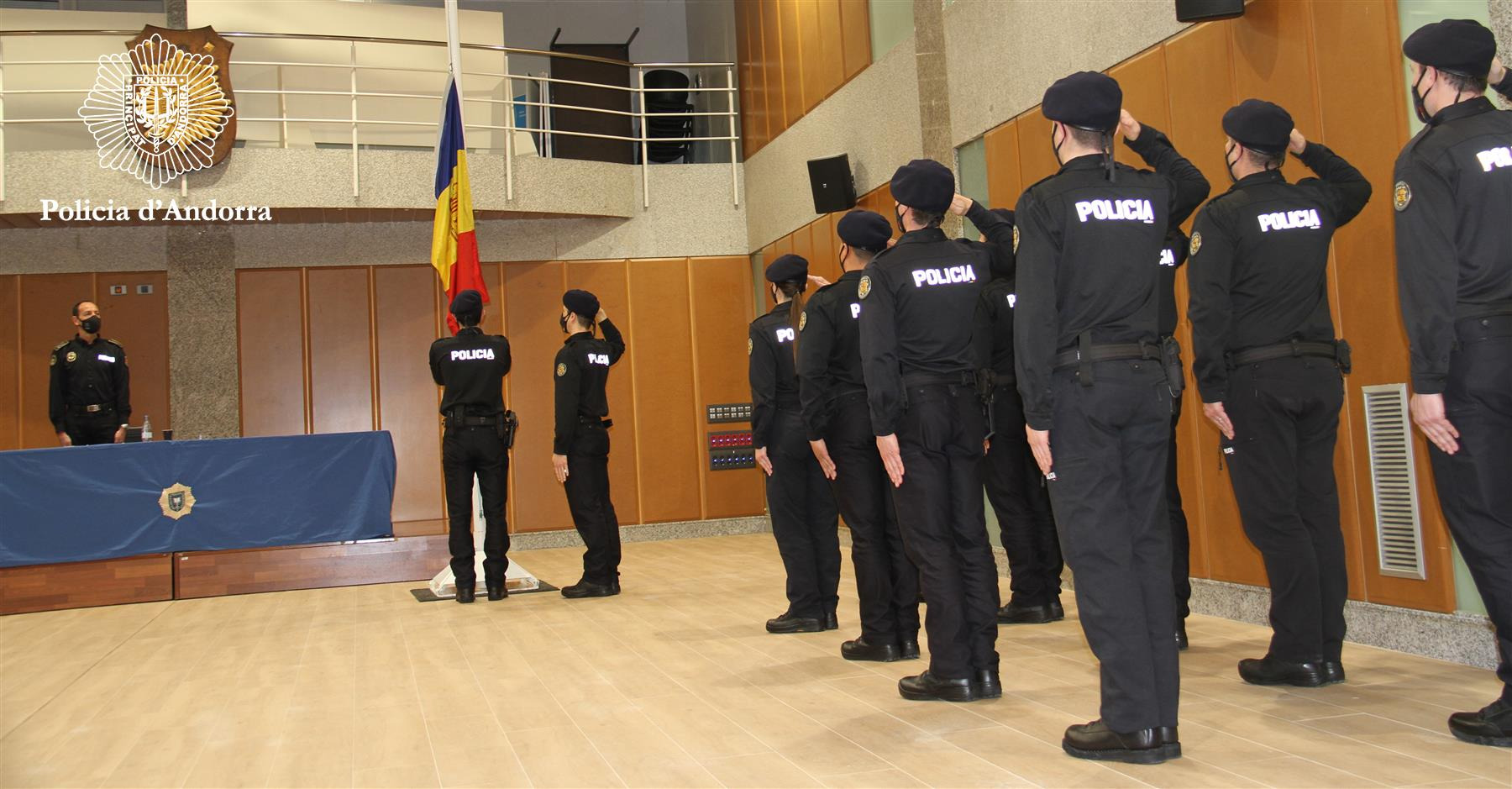 Cerimònia d'obertura de la formació general inicial de la 55a promoció d'alumnes agents de policia