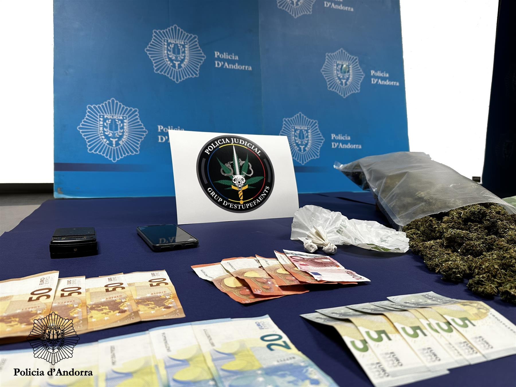 La Policia desmantella un punt de venda de droga a Andorra la Vella